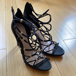 Aldo Black Strappy Heels